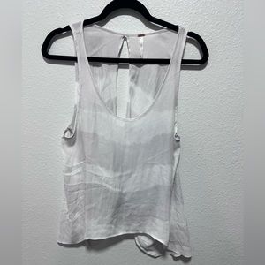 Free People Gray White Knotted Striped Tank Top Size X Small